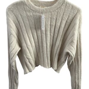 PacSun Cream Women's Cropped Sweater